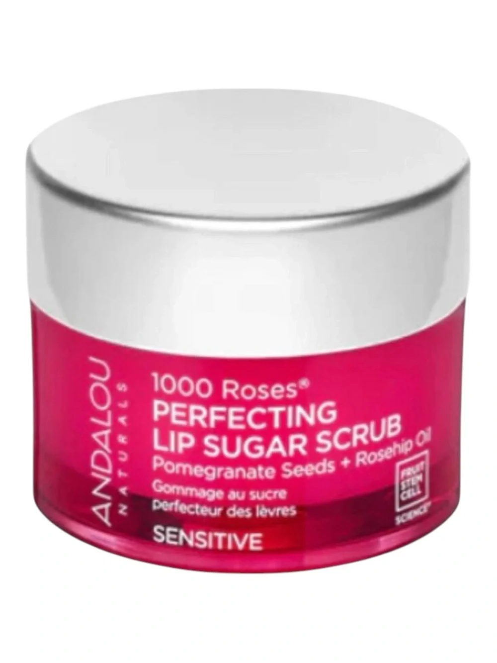 new Andalou Naturals ⚘ 1000 Roses Perfecting Lip Sugar Scrub ⚘ Full Size in Box